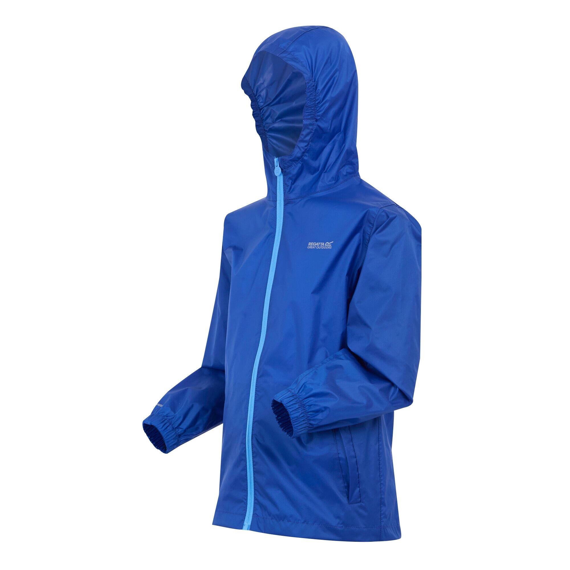 Giacca Impermeabile Bambini Regatta Pack It III Olympian Blue Blu Eliseo 3/5