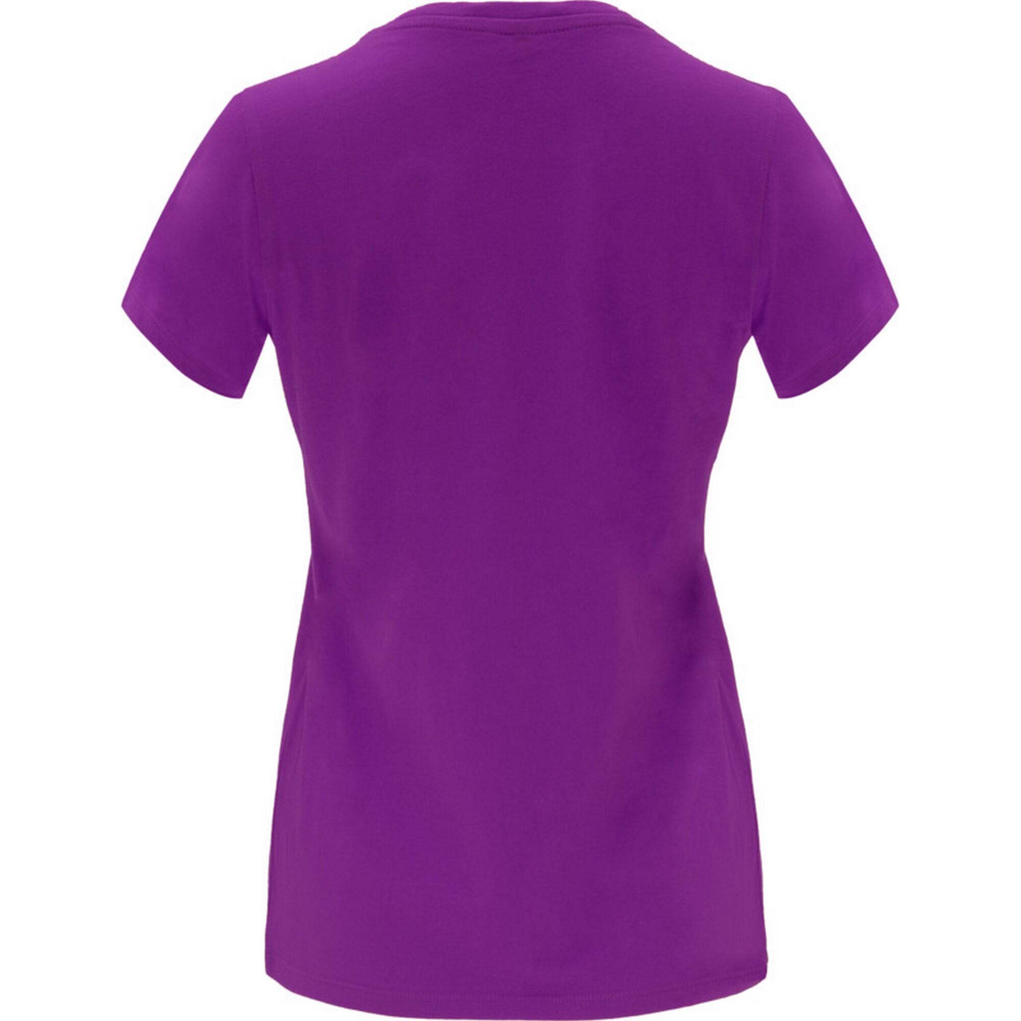 Camiseta Capri de Manga Corta para Mujer Morado 2/3