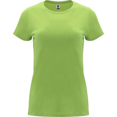 Dames capri tshirt met korte mouwen (massief zwart)