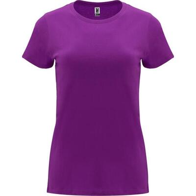 Dames capri tshirt met korte mouwen (massief zwart)