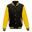 Casaco Varsity em polialgodão unissexo para adultos Jet Black/Sun Yellow