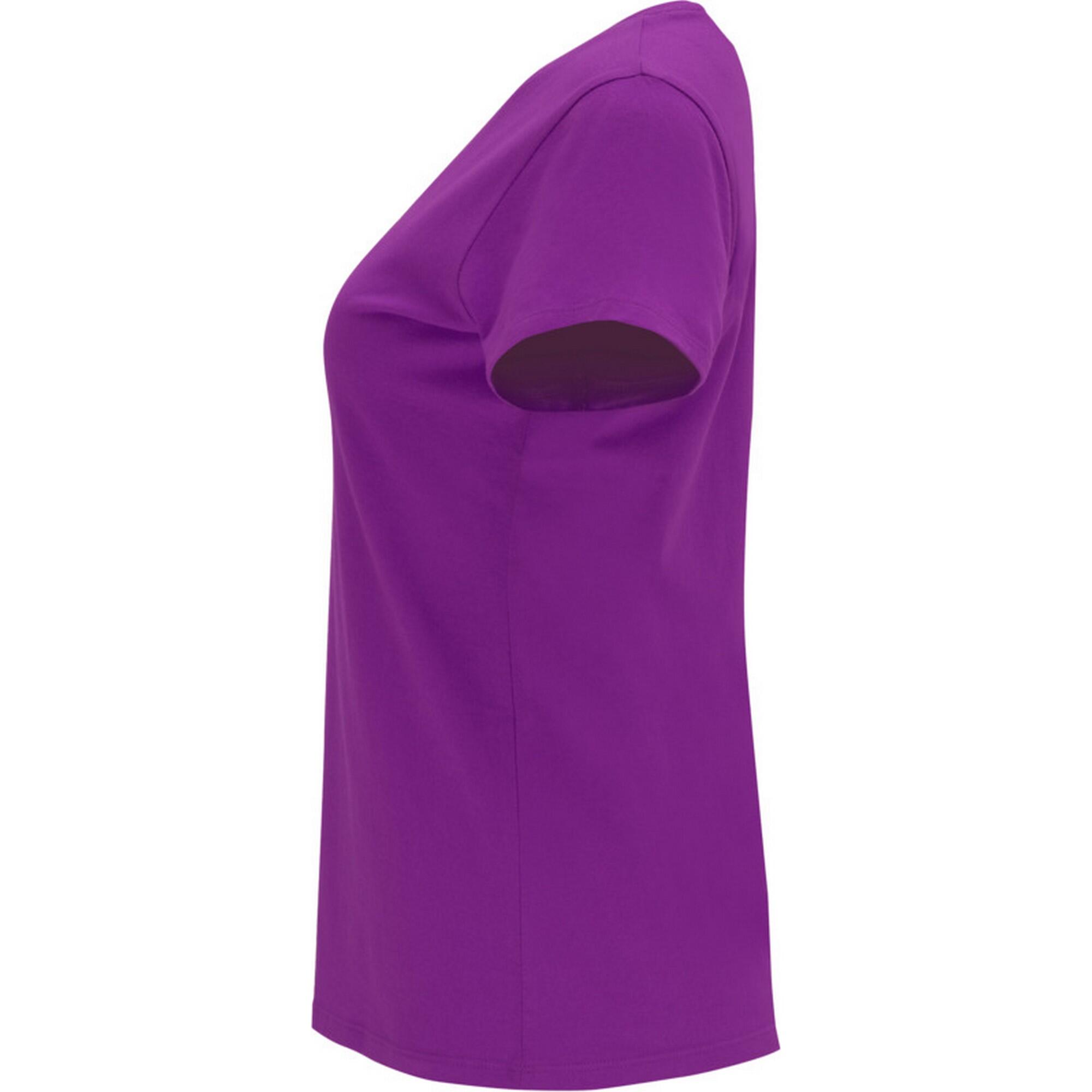 Camiseta Capri de Manga Corta para Mujer Morado 3/3