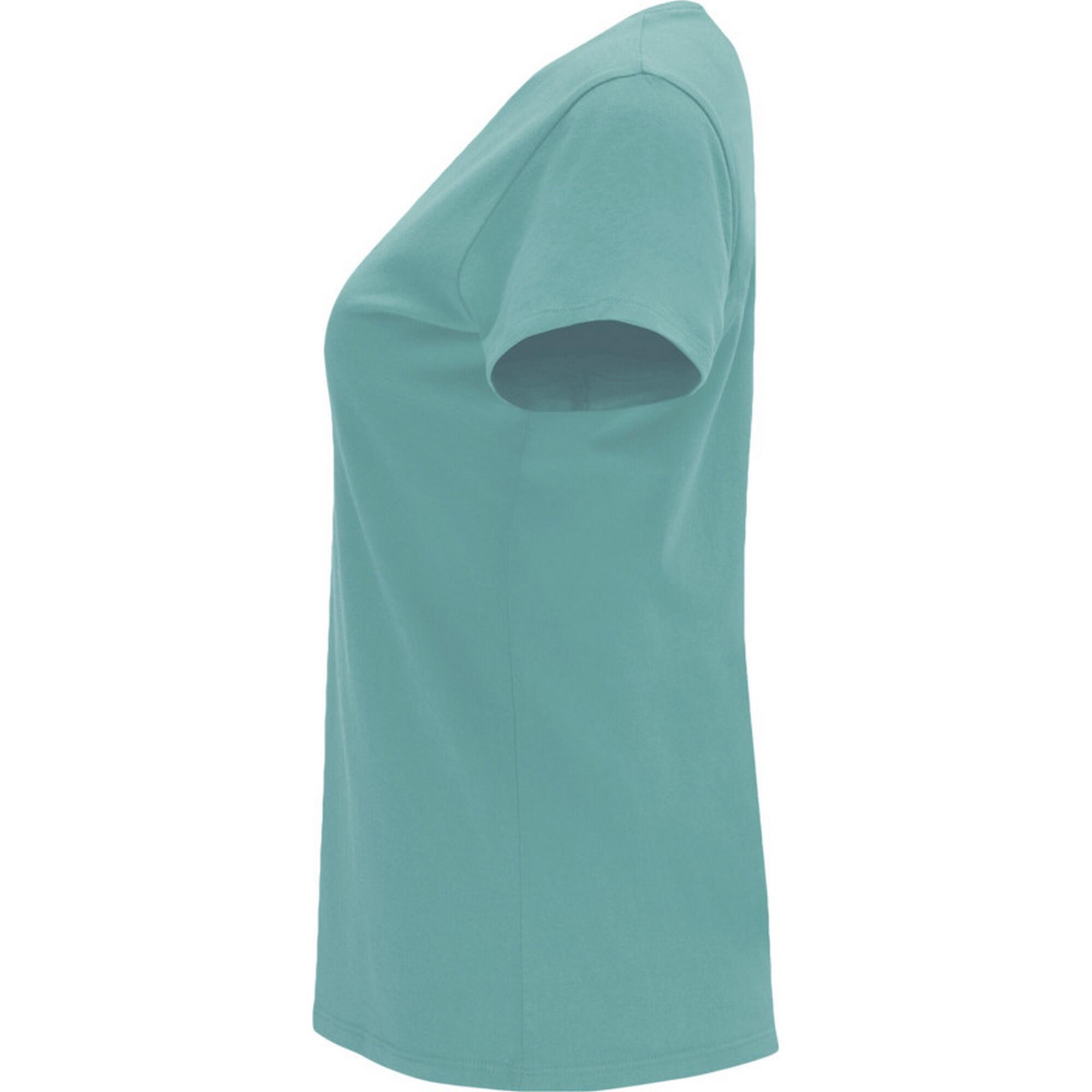 Camiseta Capri de Manga Corta para Mujer Verde Militar 3/3