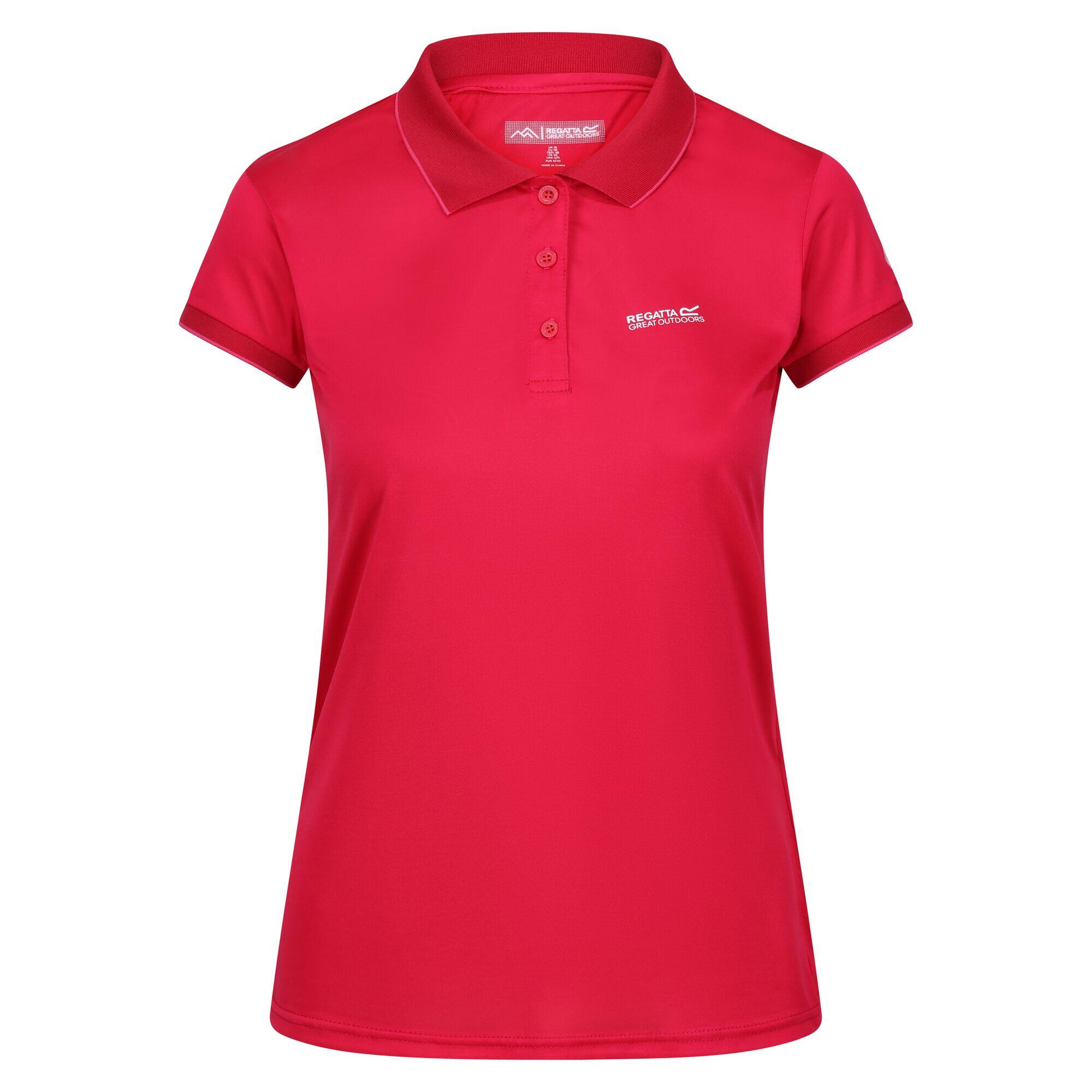 REGATTA Womens/Ladies Remex II Polo Neck TShirt (Pink Potion Solid)