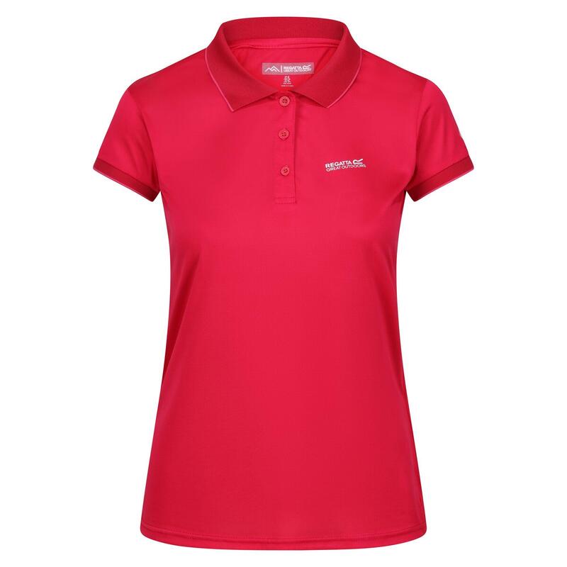 Polo Manches Courtes REMEX Femme (Rose Fluo Uni)