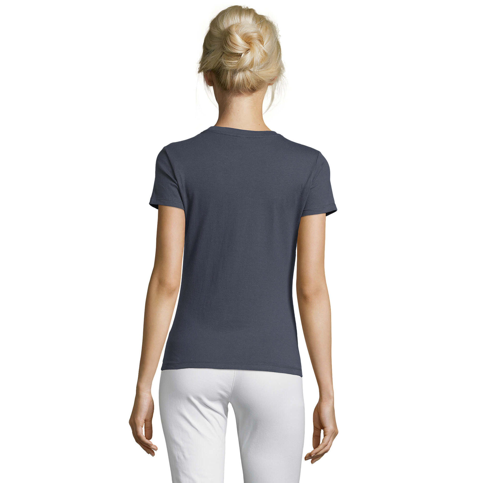 Tshirt REGENT Femme (Gris Foncé Uni) 2/3