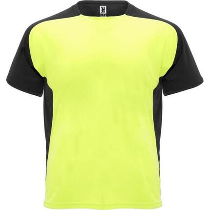Tshirt BUGATTI Adulte (Jaune Fluo / Noir Uni)