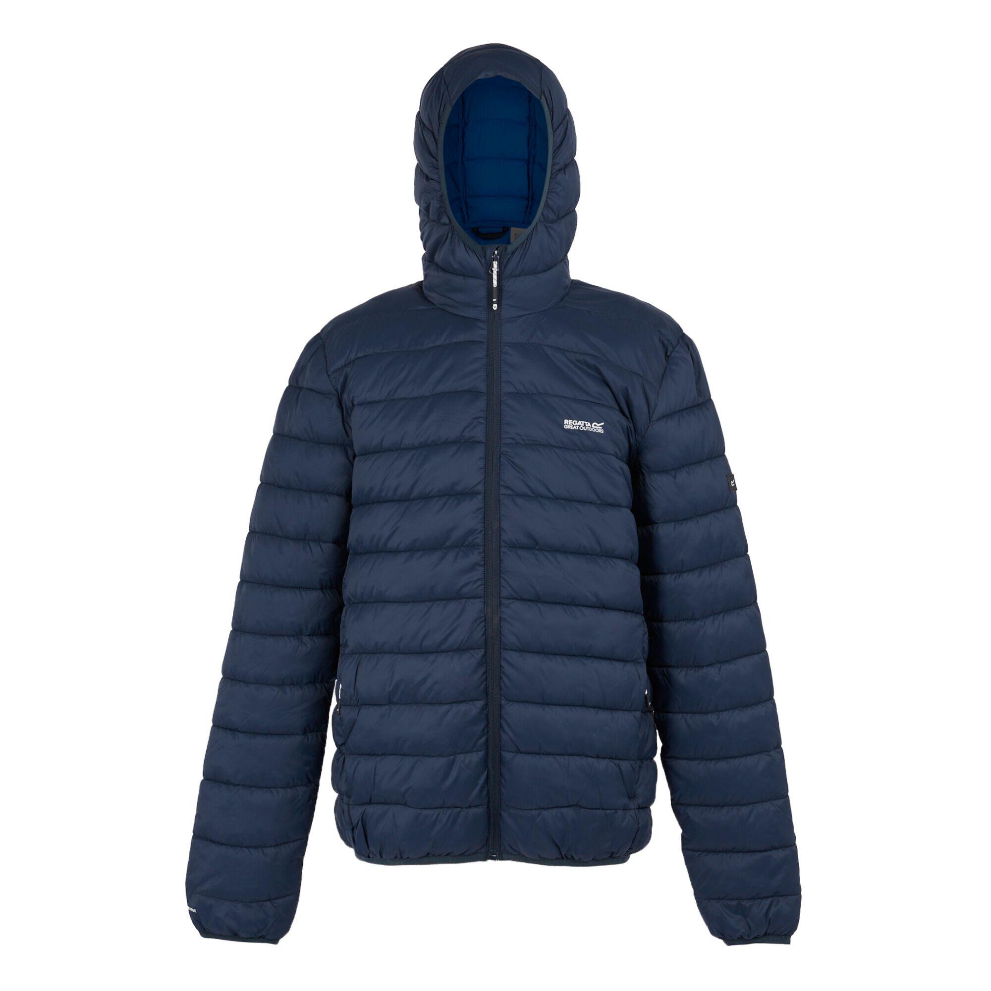 REGATTA Mens Marizion Baffled Hooded Padded Jacket (Navy/Olympic Blue)