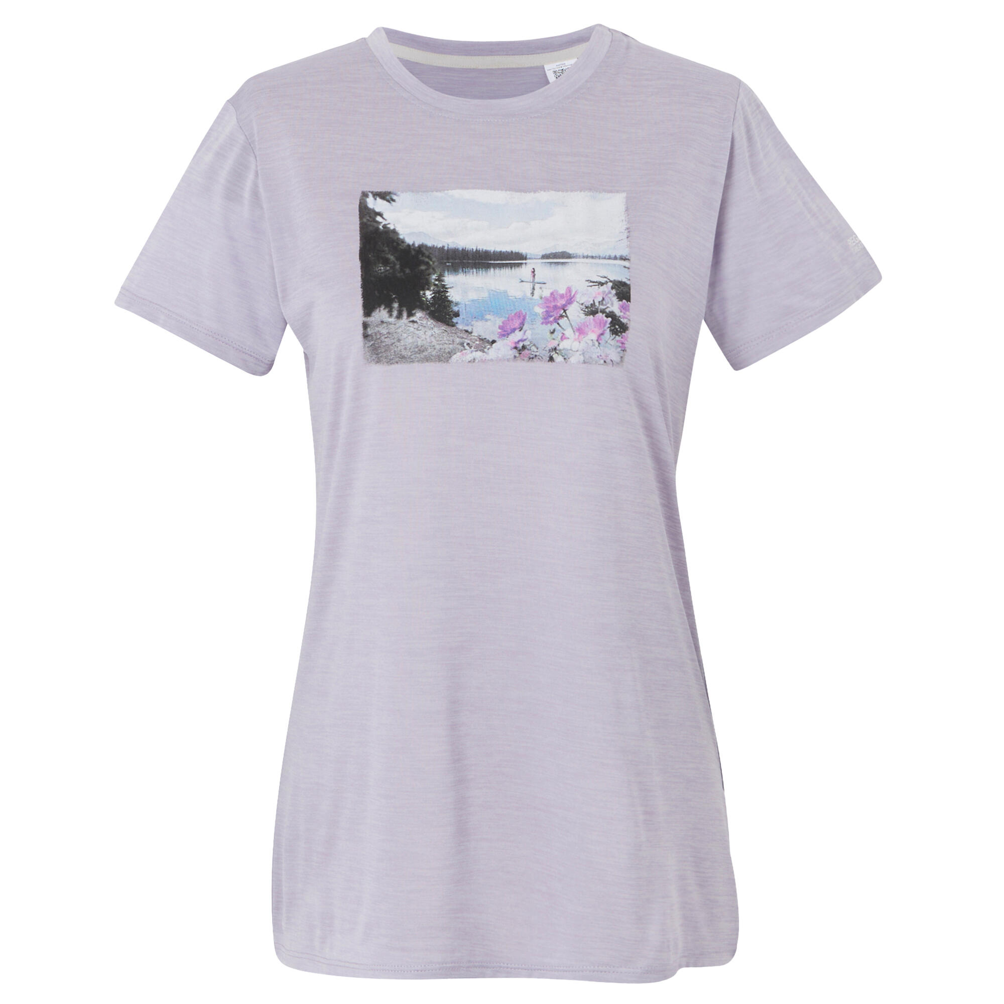 Womens/Ladies Fingal IX Landscape TShirt (Wisteria Marl) 1/5