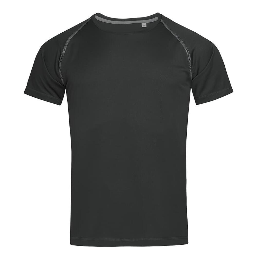 STEDMAN Heren Active 140 Team Raglan Tshirt (Zwart Opaal)