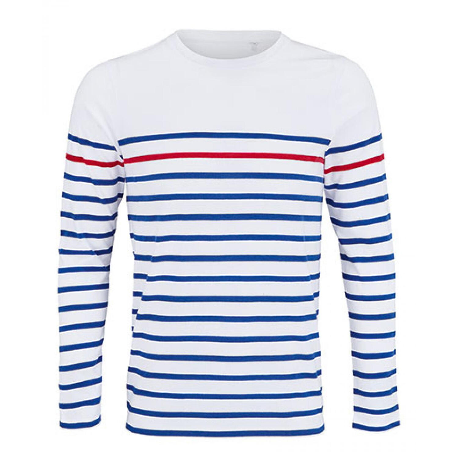 Sol's - Tshirt Matelot Homme (blanc / Bleu Roi / Rouge) - T-shirt Manches Courtes - Blanc|bleu|rouge - 48 Xl - Decathlon