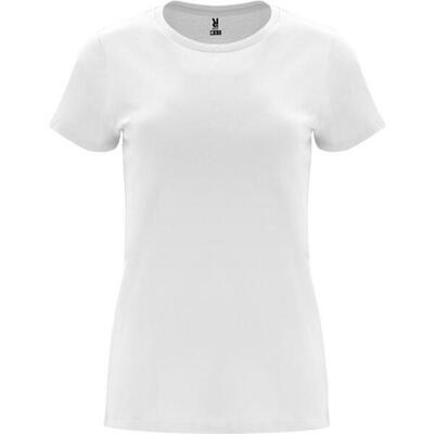 Dames capri tshirt met korte mouwen (massief zwart)