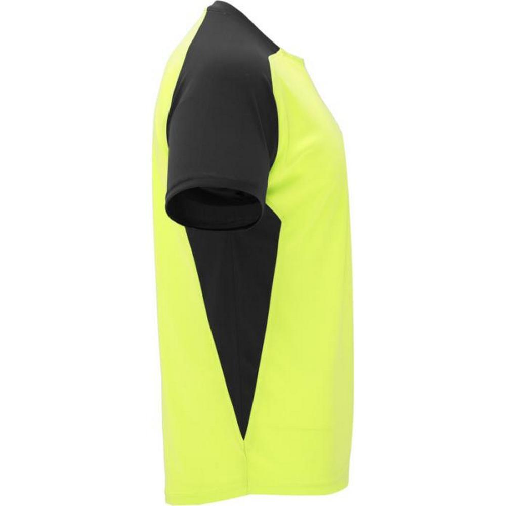 Tshirt BUGATTI Adulte (Jaune Fluo / Noir Uni) 4/4