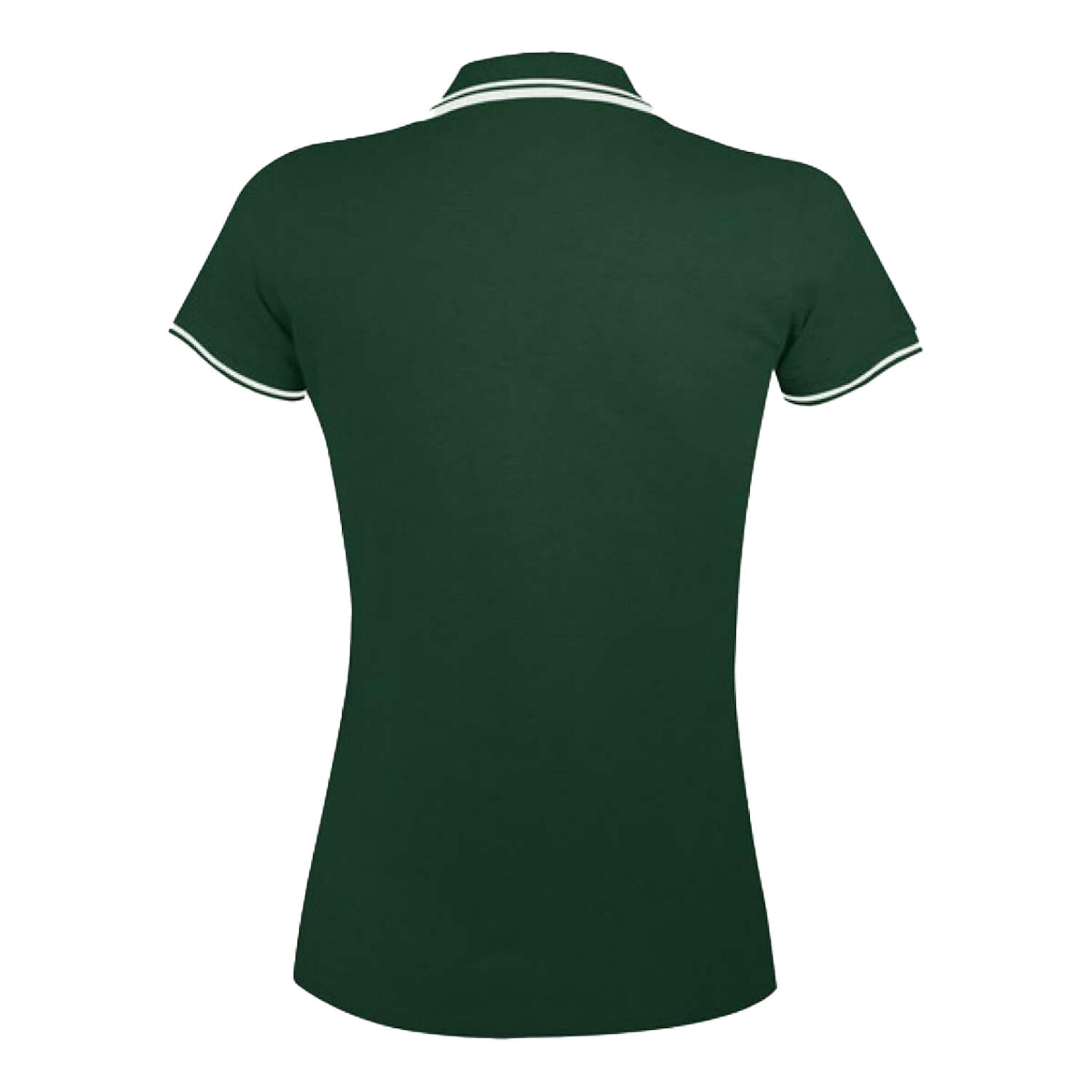 Polo PASADENA Femme (Vert Forêt / Blanc) 2/3