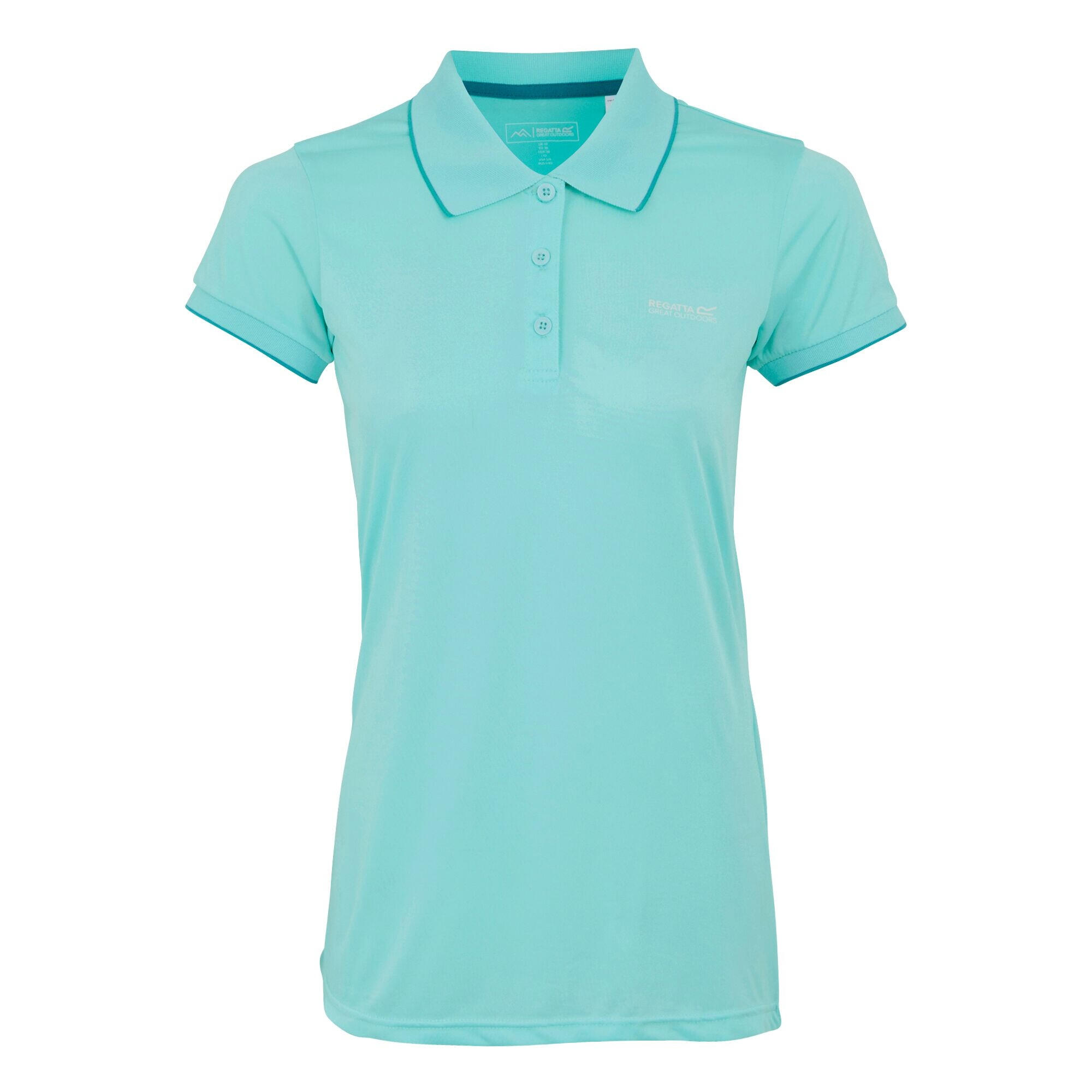 REGATTA Womens/Ladies Remex II Polo Neck TShirt (Aruba Blue Solid)