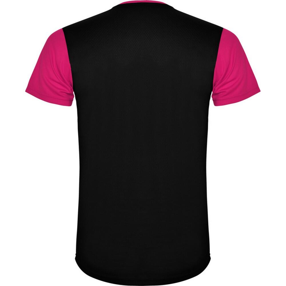 Tshirt DETROIT Adulte (Fuchsia / Noir Uni) 2/6
