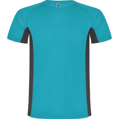 Heren shanghai sport tshirt met korte mouwen (zwart/donker lood)