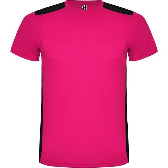 Maglietta Sportiva Maniche Corte Adulto Unisex Roly Detroit Nero Tinta Unita