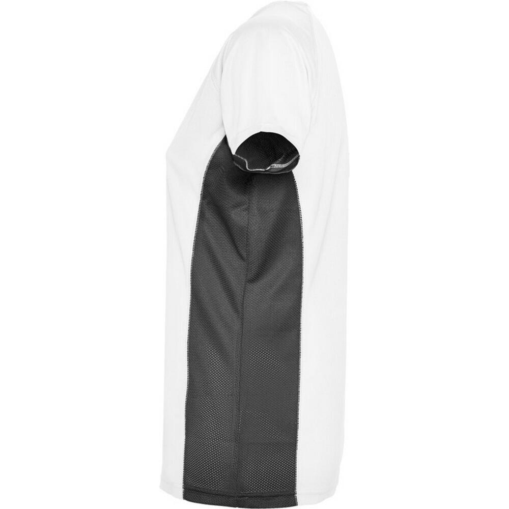 Maglietta Sportiva Maniche Corte Donna Roly Shanghai Bianco Piombo Scuro 3/4