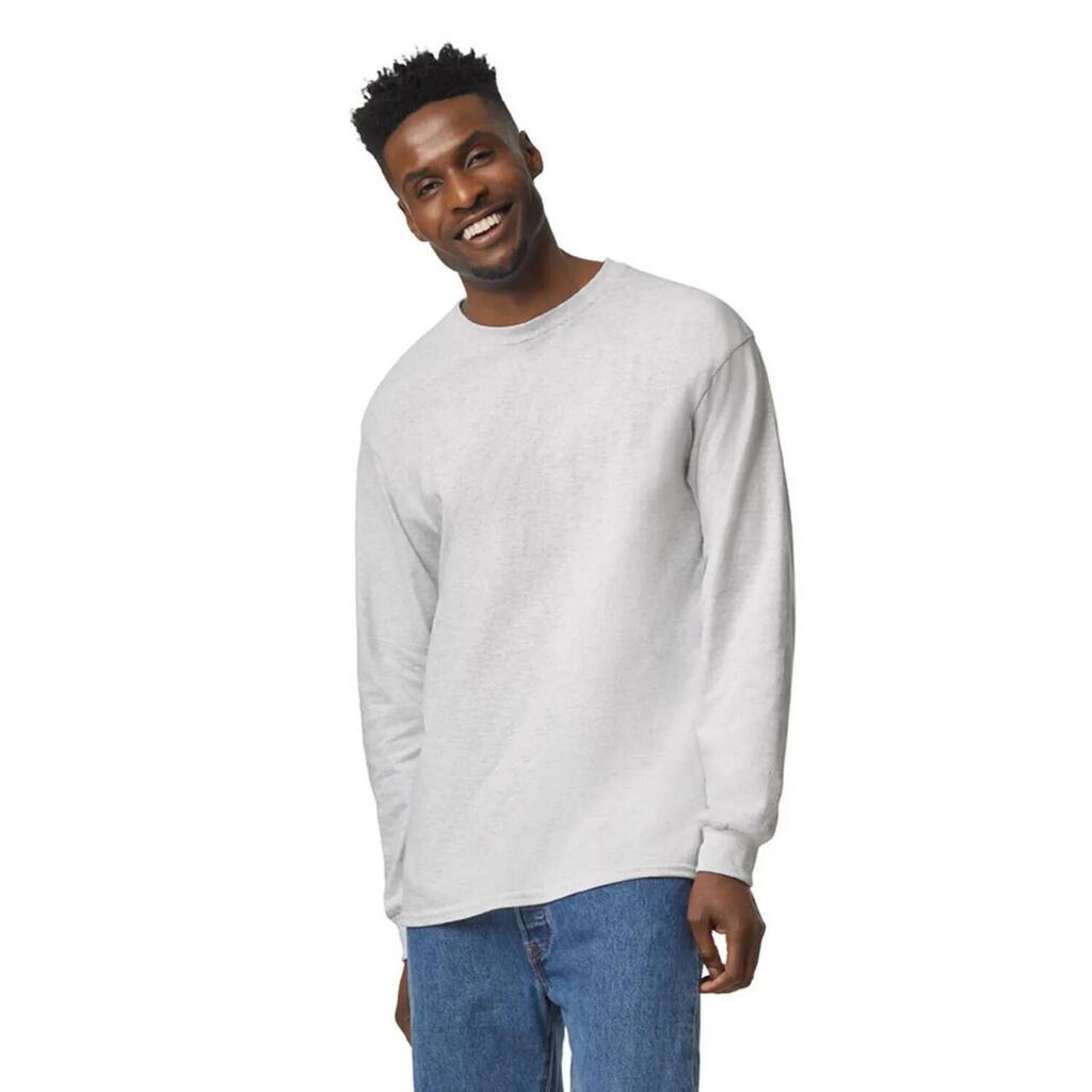 Unisex Adult Ultra Cotton LongSleeved TShirt (Ash Grey Heather)