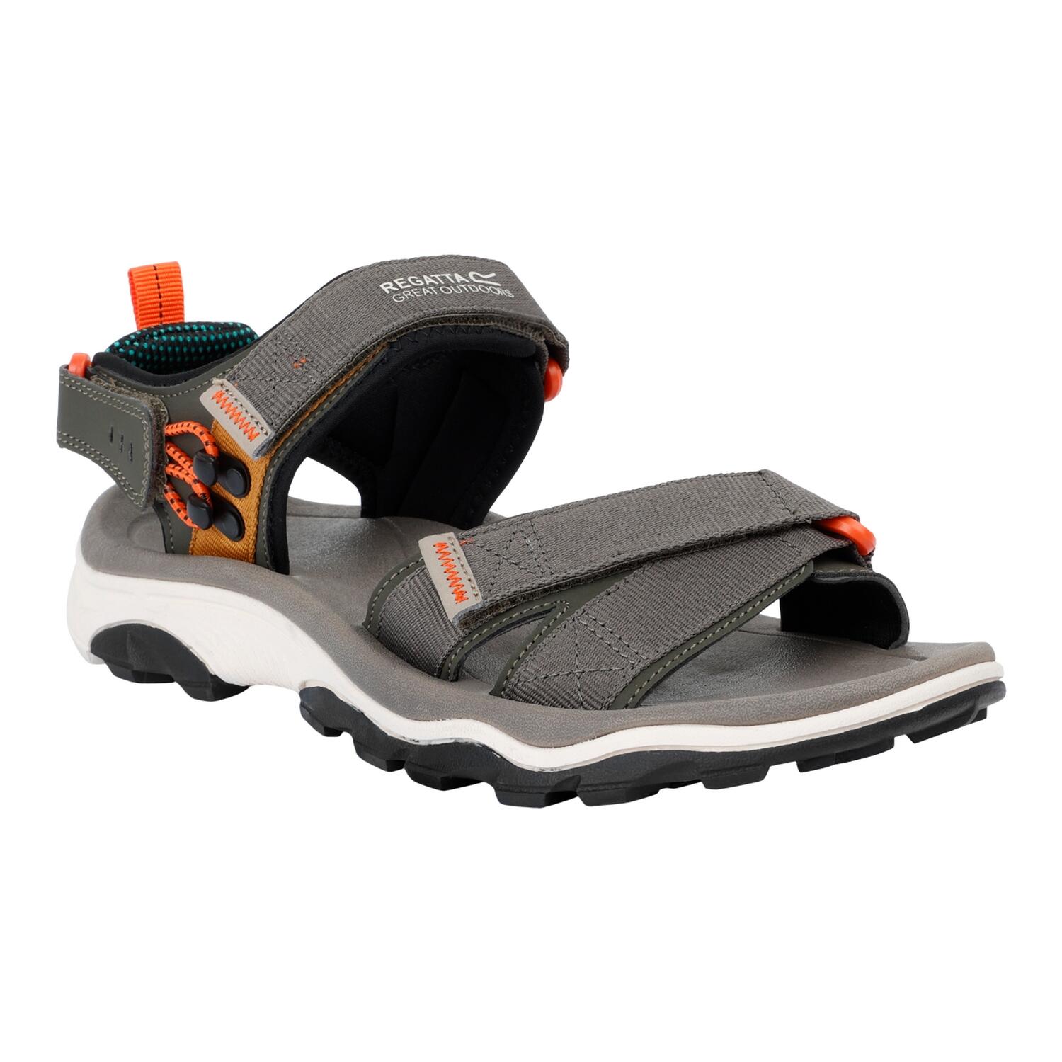 Regatta - Sandales Blaze Homme (marron / Orange Flamboyant) - Sandales - Orange|vert - 23 - Decathlon