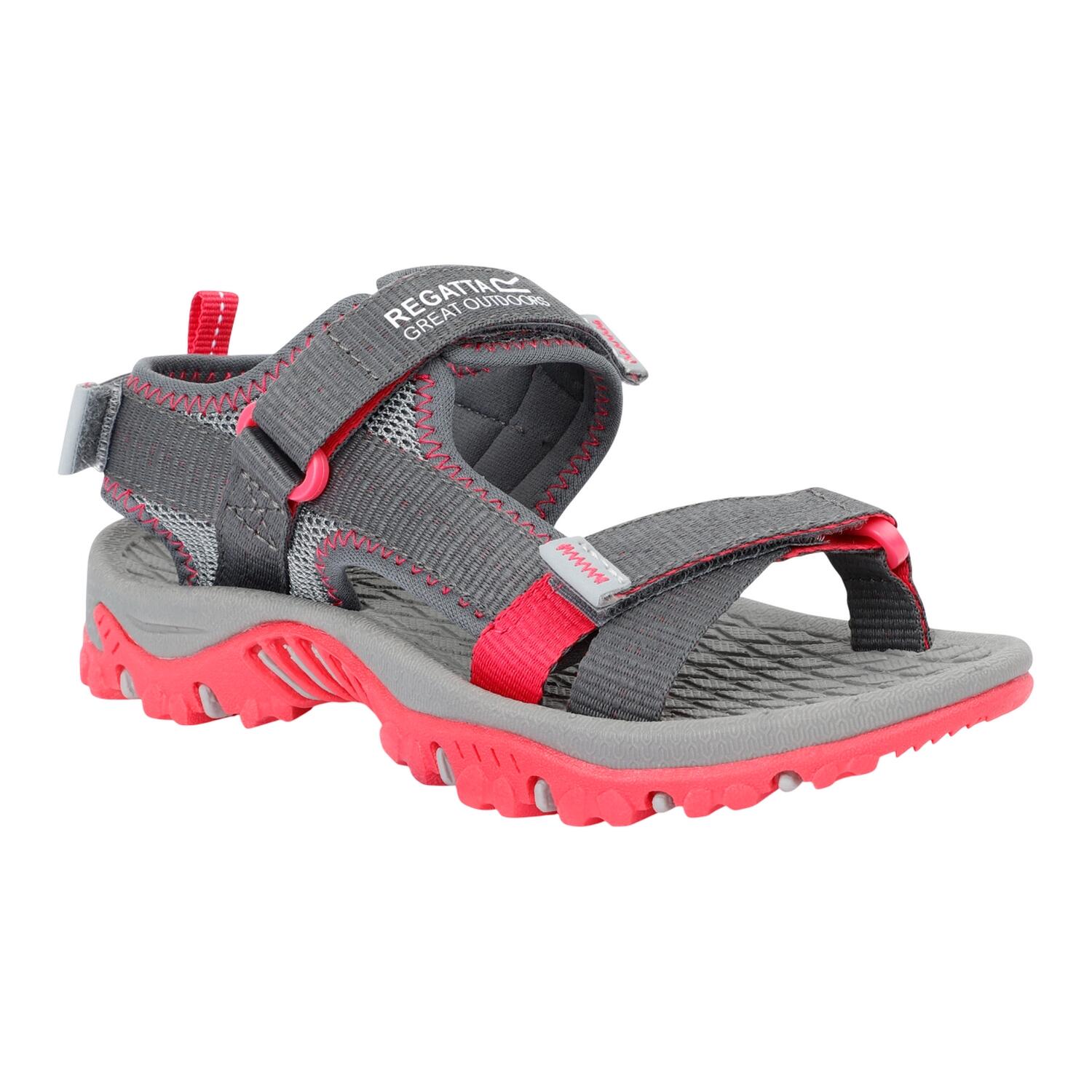 Regatta - Sandales Blaze Enfant (granite / Rose Pop) - Sabots Piscine - Gris|rose - Decathlon