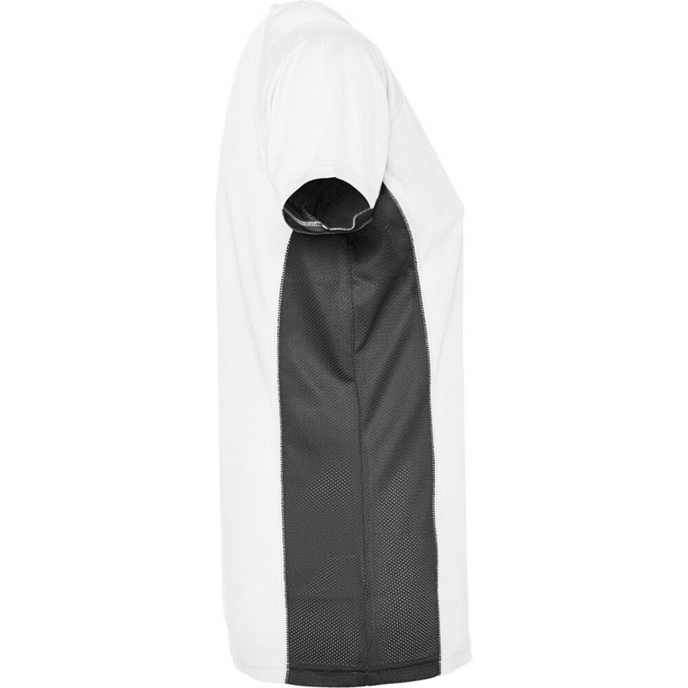 Maglietta Sportiva Maniche Corte Donna Roly Shanghai Bianco Piombo Scuro 4/4