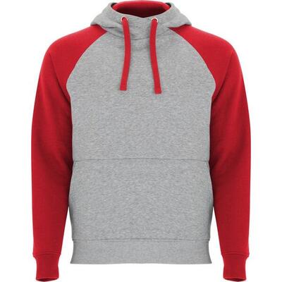 Badet tweekleurige uniseks volwassen hoodie (heide grijs/koningsblauw)