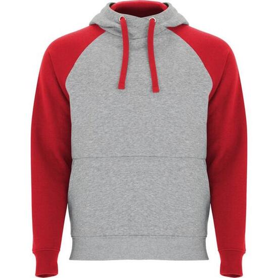 Sweat À Capuche BADET Adulte (Gris Chiné / Rouge)
