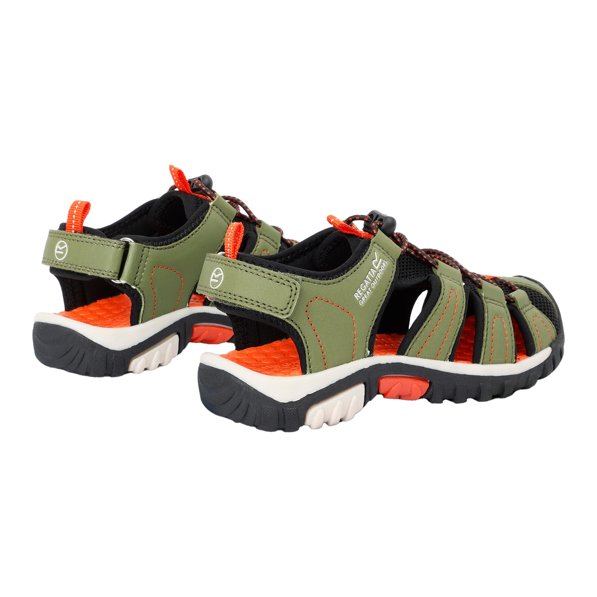 Childrens/Kids Westshore Sandals (Nephrite Green/Tango) 2/5
