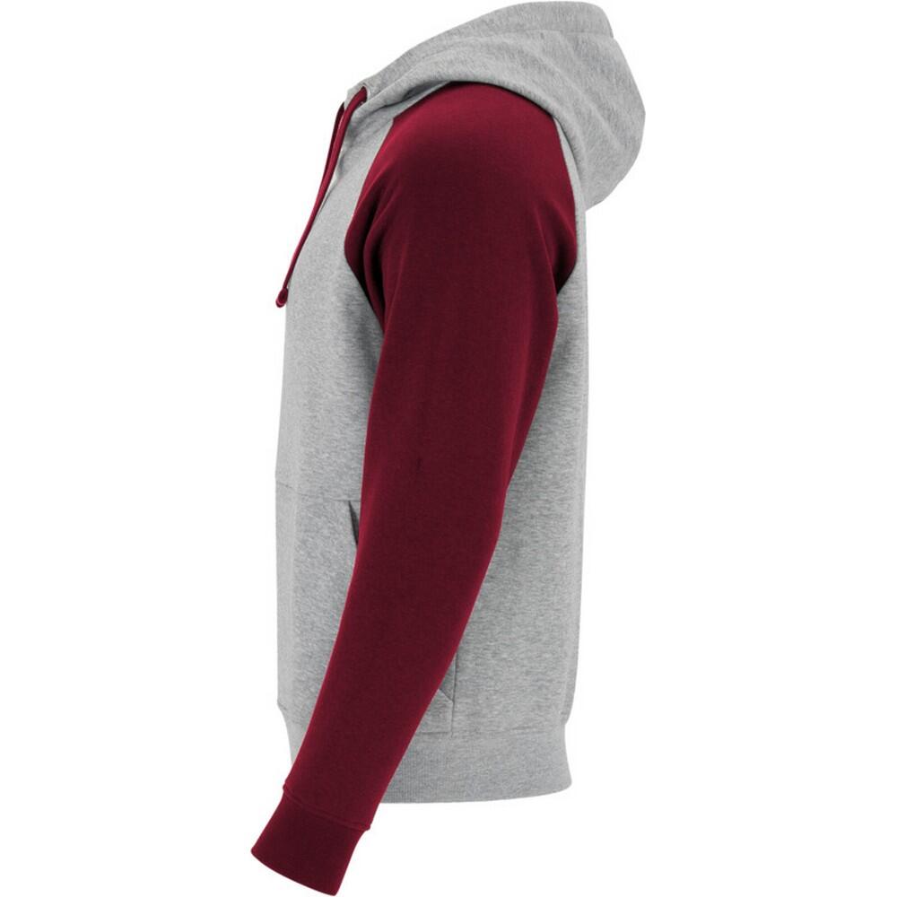 Sweat À Capuche BADET Enfant (Gris Chiné / Pourpre Foncé) 3/4