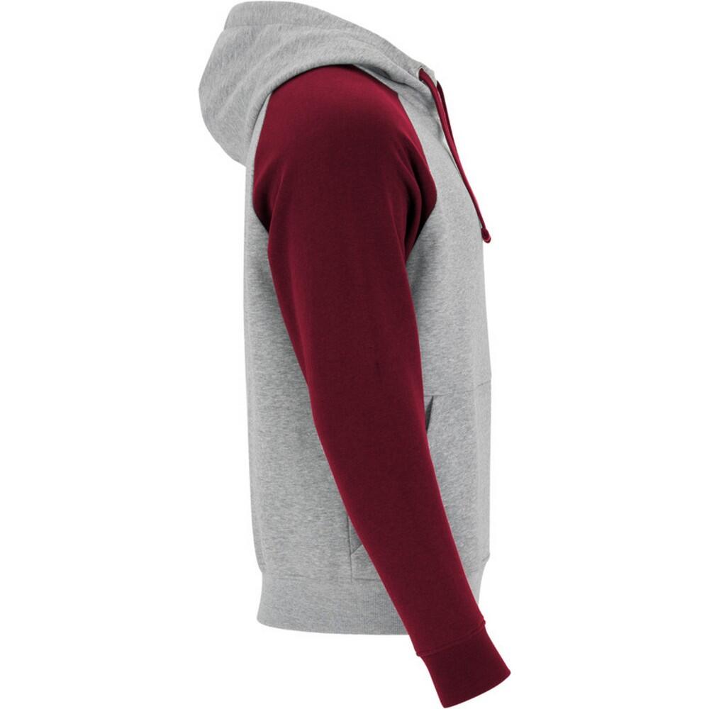 Sweat À Capuche BADET Enfant (Gris Chiné / Pourpre Foncé) 4/4