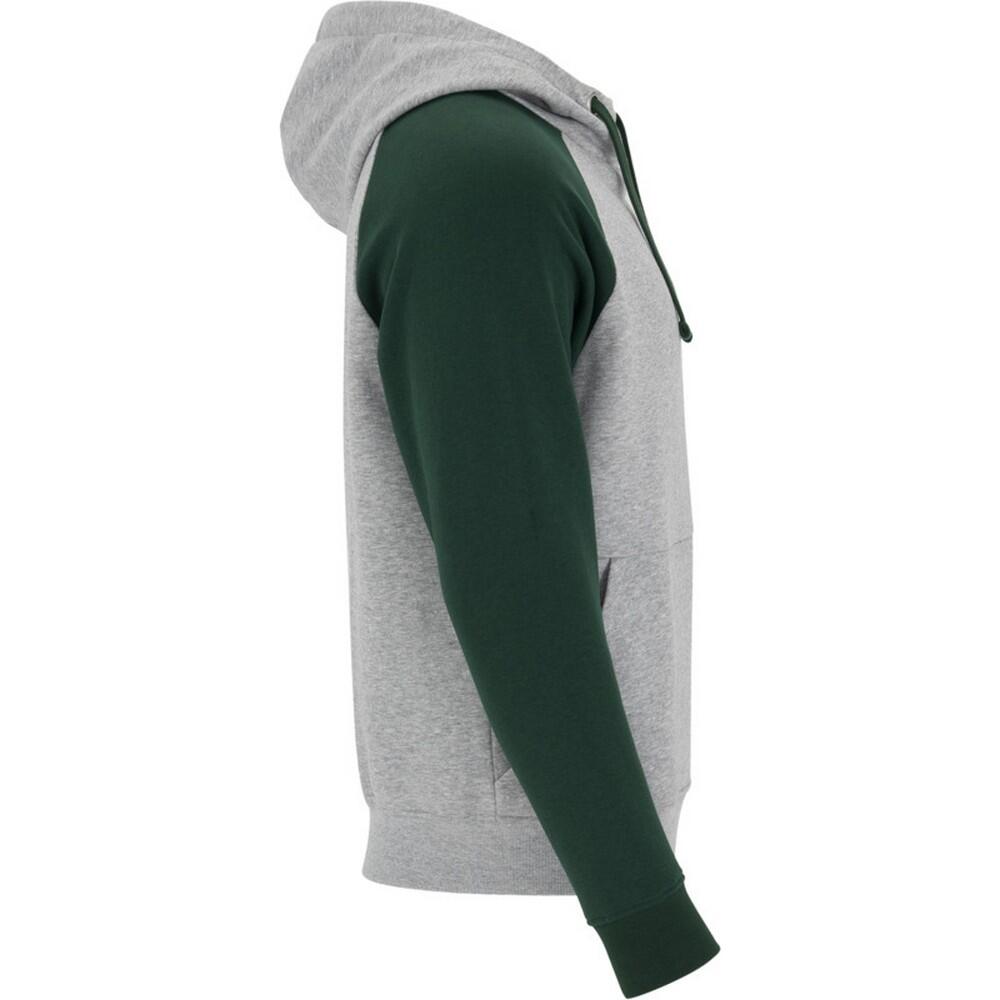 Felpa Con Cappuccio Due Toni Bambini Roly Badet Grigio Erica Verde Bottiglia 4/4