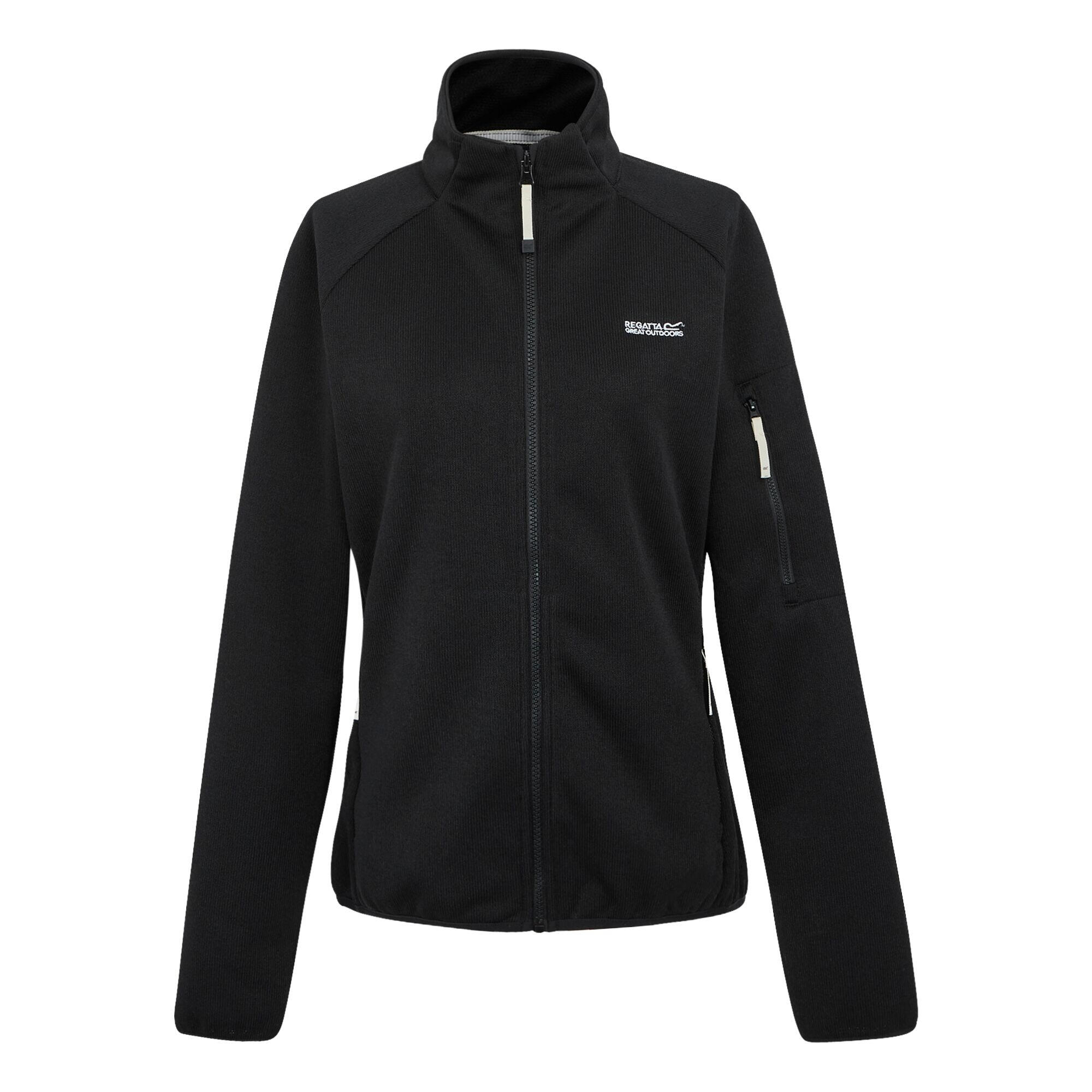 REGATTA Womens/Ladies Ravenhill Full Zip Fleece Top (Black/Light Vanilla)