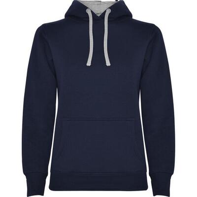 Dames urban hoodie (massief zwart)