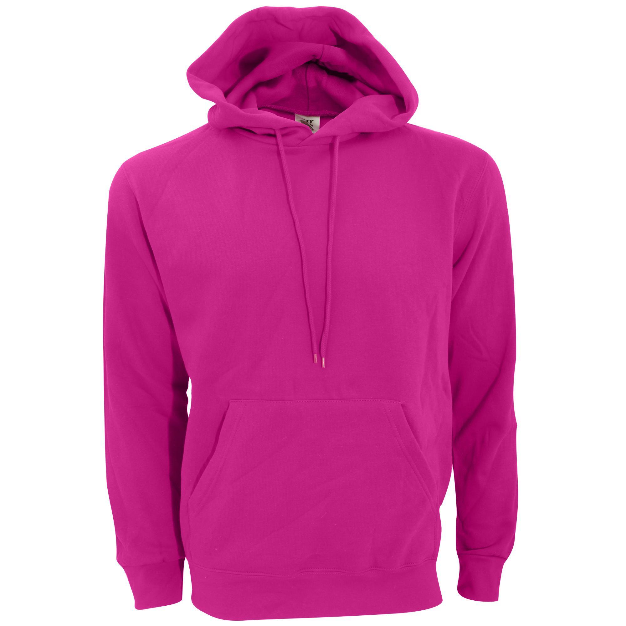 SG Heren Gewone Hooded Sweatshirt Top / Hoodie (Donkerroze)