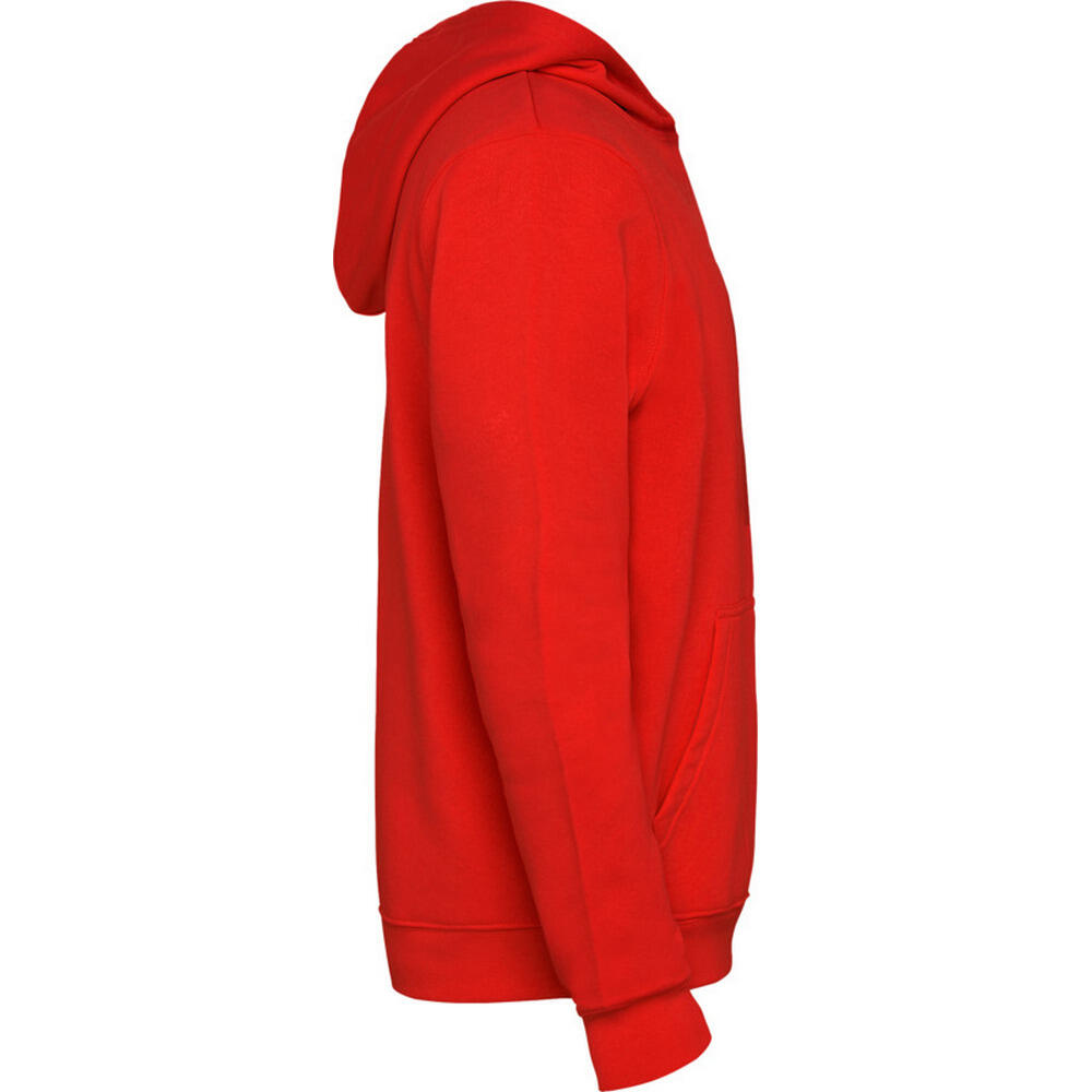 Felpa Con Cappuccio Con Coulisse Bambini Roly Urban Rosso Nero Tinta Unita 4/4