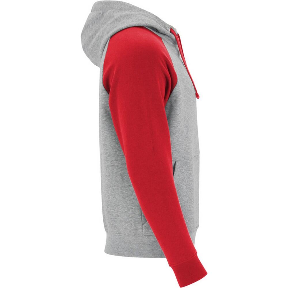 Sweat À Capuche BADET Enfant (Gris Chiné / Rouge) 4/4