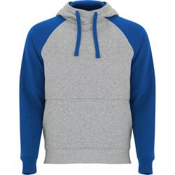 Sweat À Capuche BADET Adulte (Gris Chiné / Bleu Roi)
