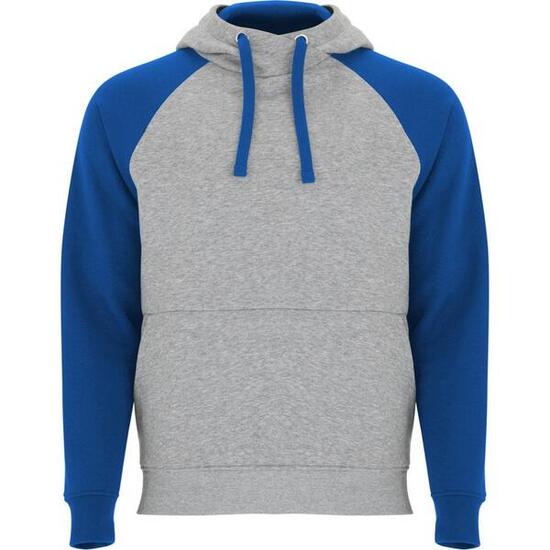 Sweat À Capuche BADET Adulte (Gris Chiné / Bleu Roi)