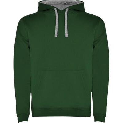 Felpa Con Cappuccio Uomo Roly Urban Verde Kelly Bianco