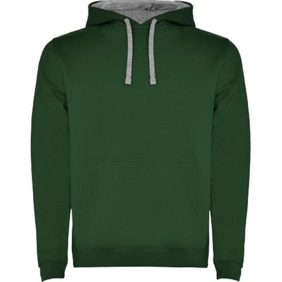 Sweat À Capuche URBAN Homme (Vert Bouteille / Gris Chiné)