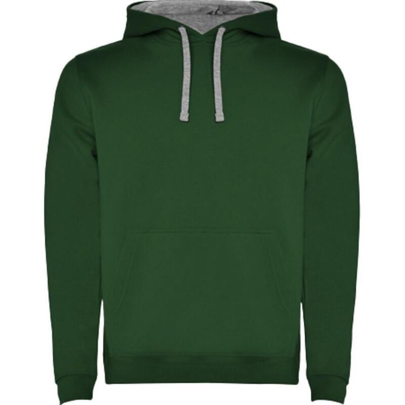 Sweat À Capuche URBAN Homme (Vert Bouteille / Gris Chiné)