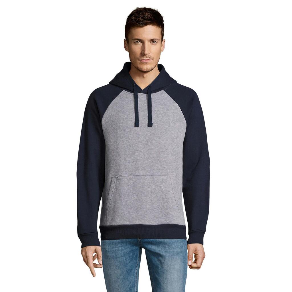 Unisex Adult Seattle Sweatshirt (Grey Melange/French Navy)
