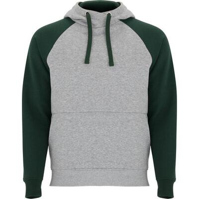 Badet tweekleurige uniseks volwassen hoodie (heide grijs/koningsblauw)