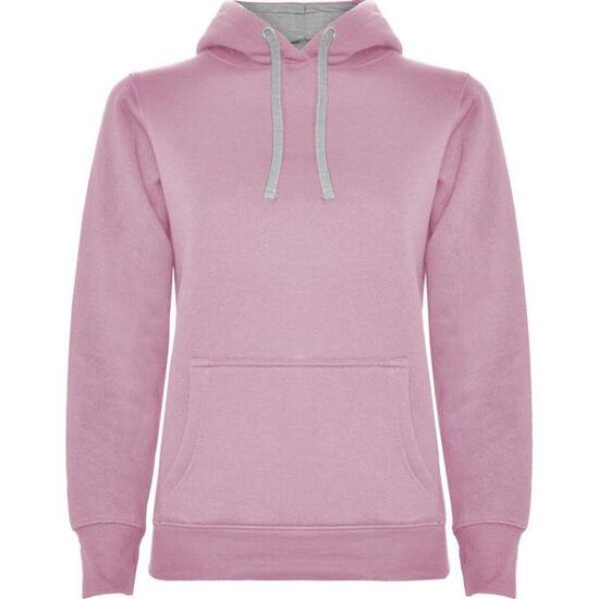 Sweat À Capuche URBAN Femme (Rose Clair / Gris Chiné)