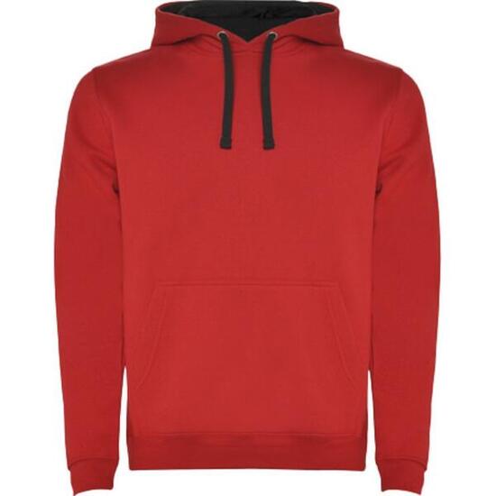 Sweat À Capuche URBAN Homme (Rouge / Noir Uni)