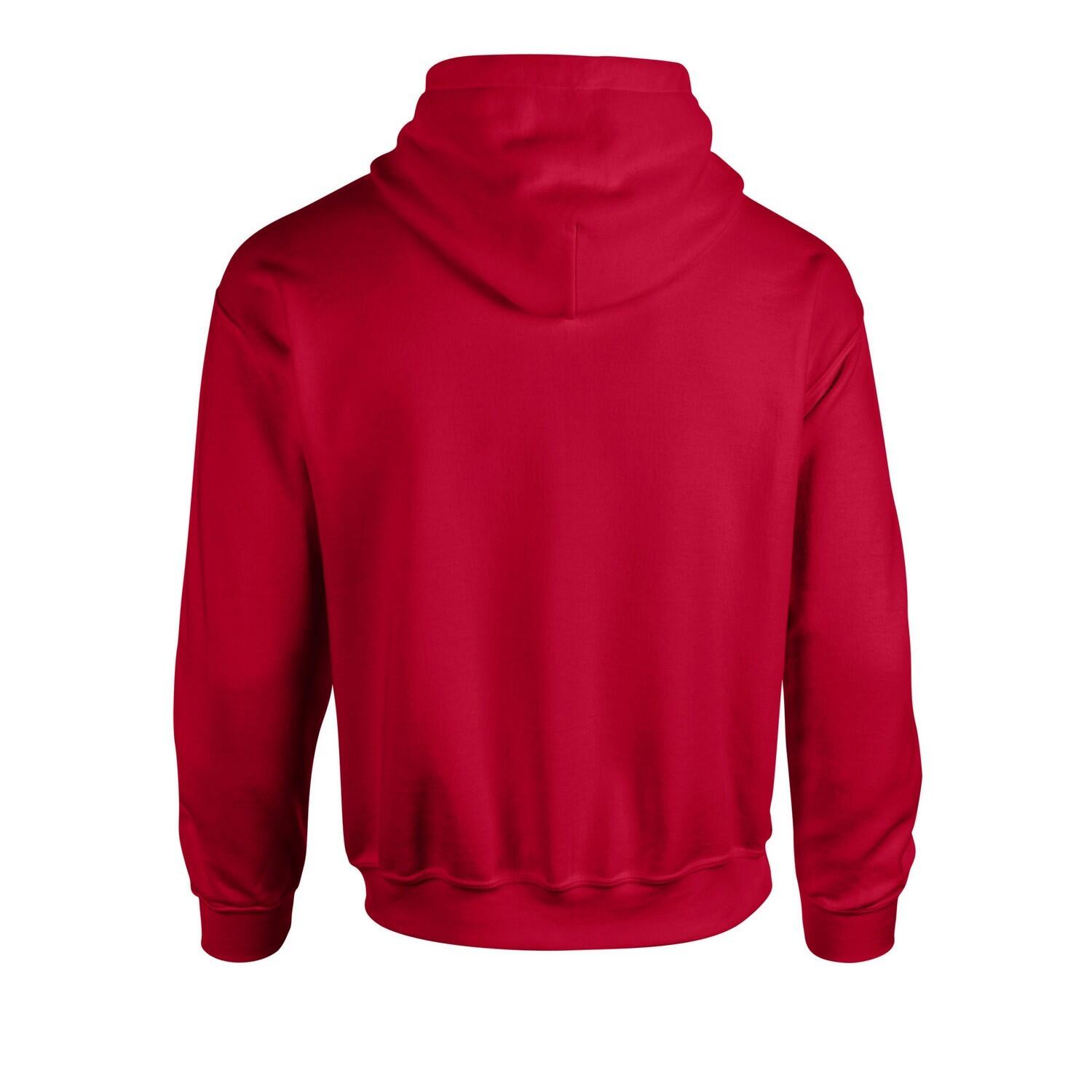 Felpa Con Cappuccio Adulto Unisex Gildan Rosso Ciliegio 2/3