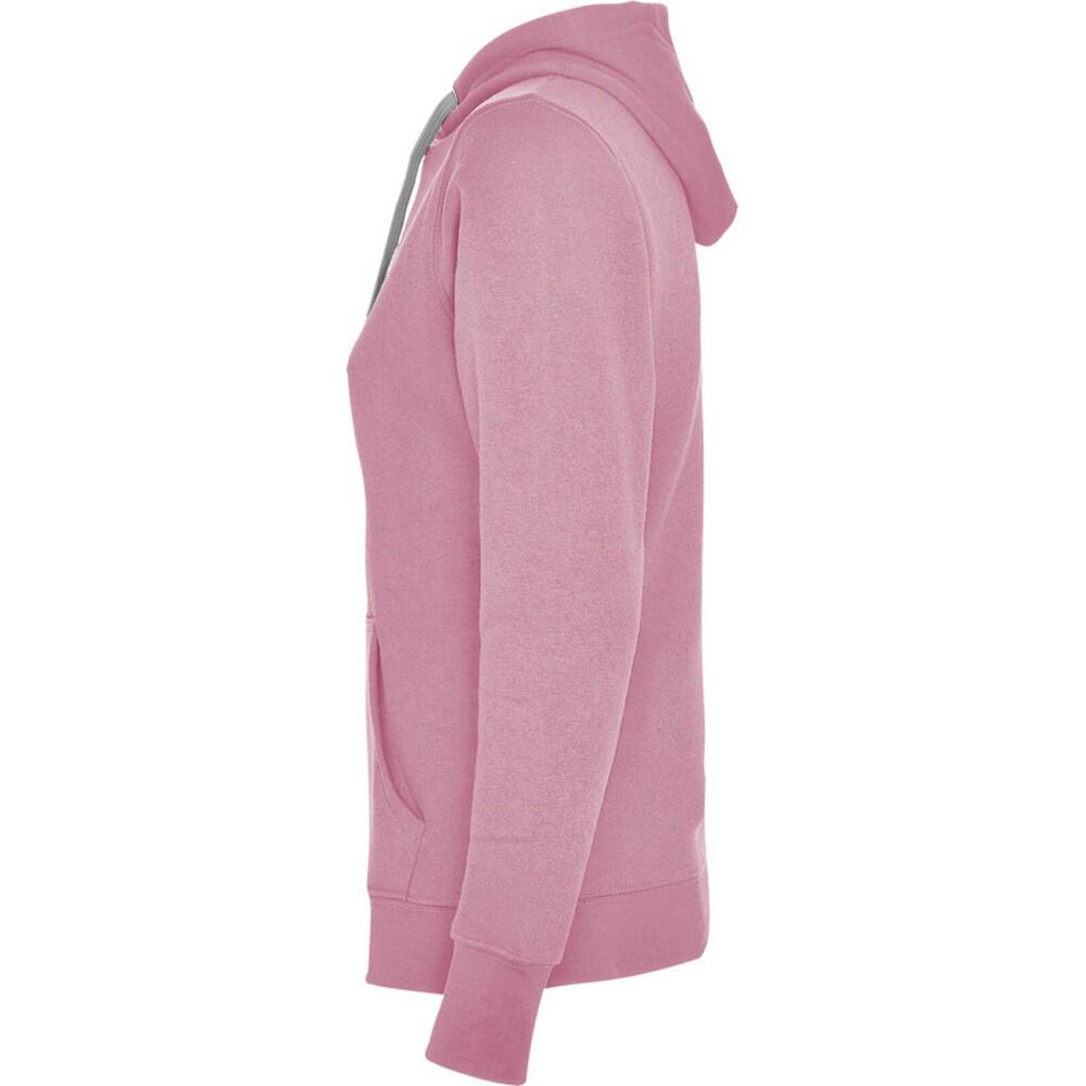 Sweat À Capuche URBAN Femme (Rose Clair / Gris Chiné) 3/4