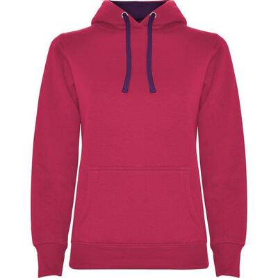 Dames urban hoodie (massief zwart)